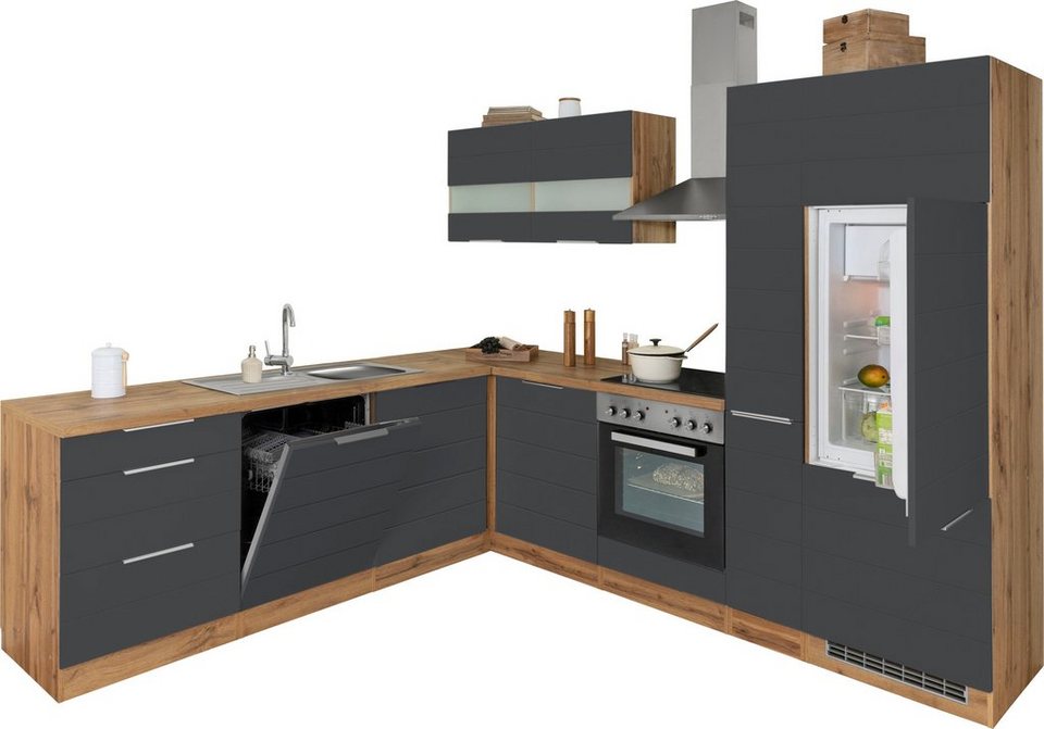 KOCHSTATION Winkelküche KS-Luhe, Stellbreite 240x270 cm, wahlweise mit oder ohne E-Geräten, MDF-Fronten – Image 2