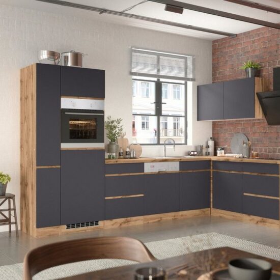 KOCHSTATION Winkelküche KS-Riesa, Stellbreite 330/180 cm, ohne E-Geräte – Image 1