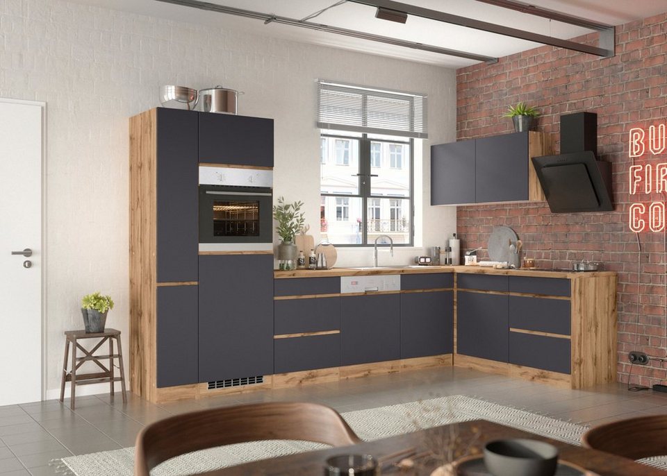 KOCHSTATION Winkelküche KS-Riesa, Stellbreite 330/180 cm, ohne E-Geräte – Image 1