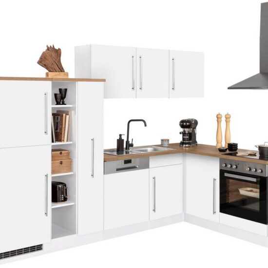 KOCHSTATION Winkelküche KS-Samos, Stellbreite 290x170 cm, wahlweise mit E-Geräten, mit Arbeitsplatte – Image 1