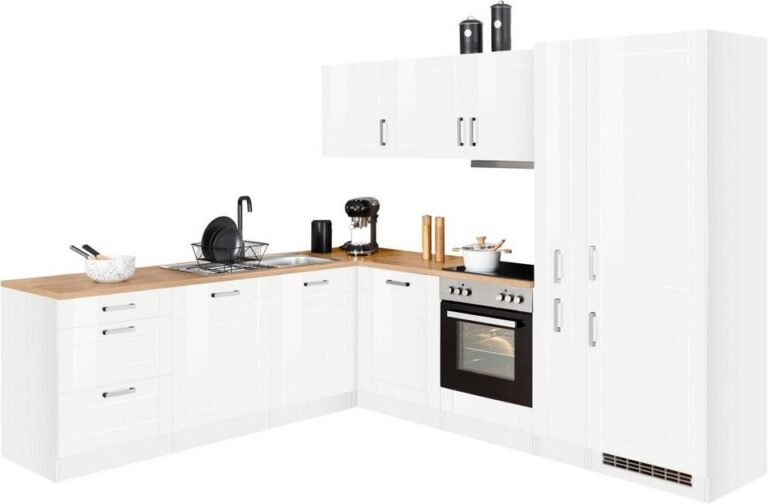 KOCHSTATION Winkelküche KS-Tinnum, mit E-Geräten, Stellbreite 240/270 cm