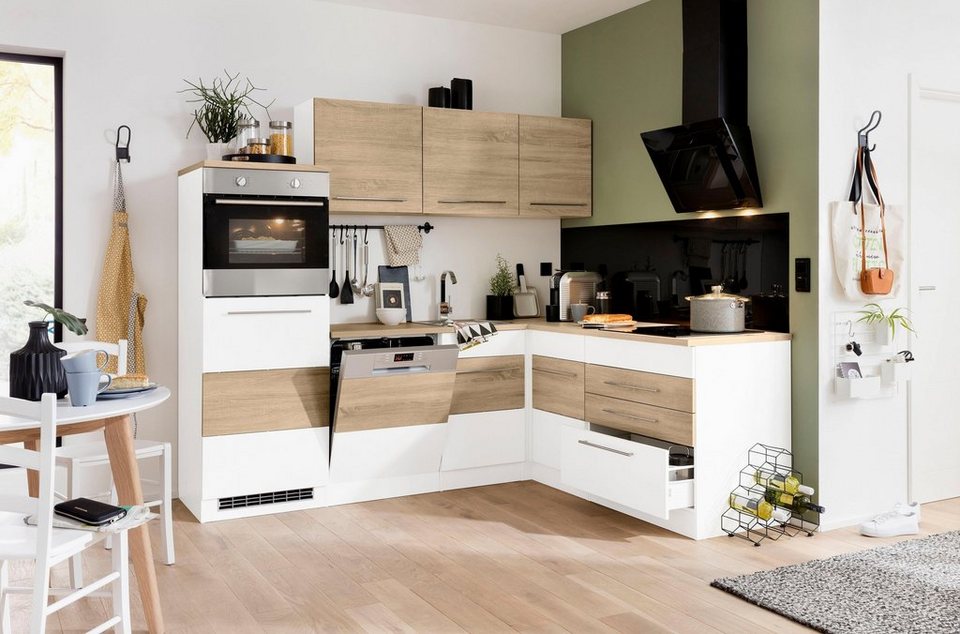 KOCHSTATION Winkelküche KS-Trient, Stellbreite 230x190 cm, wahlweise mit E-Geräten, mit Arbeitsplatte – Image 3