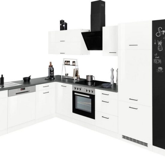 KOCHSTATION Winkelküche KS-Trier, ohne E-Geräte, Stellbreite 220/330 cm