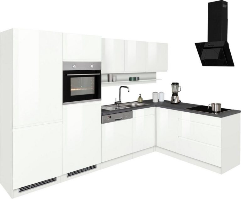 KOCHSTATION Winkelküche KS-Virginia,neu in verbesserter Ausführung, Stellbreite 290/190 cm cm, Soft-Close, wahlweise mit Induktion