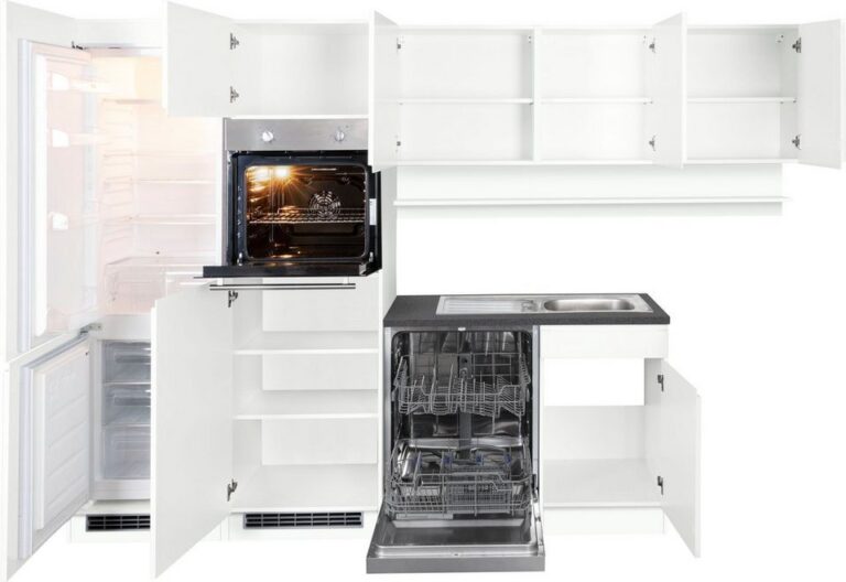 KOCHSTATION Winkelküche KS-Virginia,neu in verbesserter Ausführung, Stellbreite 290/190 cm cm, Soft-Close, wahlweise mit Induktion