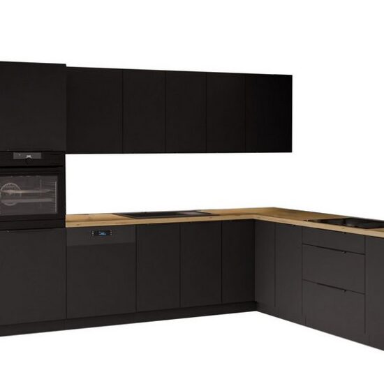 Küchen-Preisbombe Winkelküche SIENA 350x290 cm Küchenzeile Küchenblock Küche Einbauküche Schwarz – Image 6