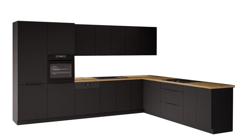 Küchen-Preisbombe Winkelküche SIENA 350x290 cm Küchenzeile Küchenblock Küche Einbauküche Schwarz – Image 6