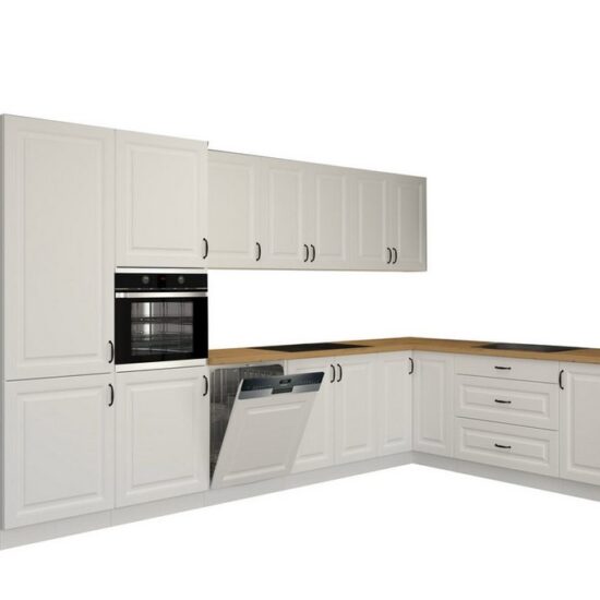 Küchen-Preisbombe Winkelküche STILO 350x210 cm Küche Küchenzeile Küchenblock Eckküche Weiss Landhaus – Image 5