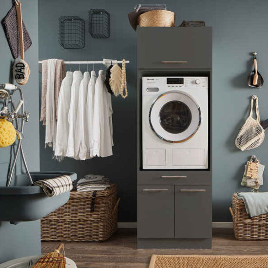 Laundreezy Mehrzweckschrank-Set LAUNDREEZY LDSK1, Breite 67,5 cm, Softclose, höhenverstellbare Füße – Image 1