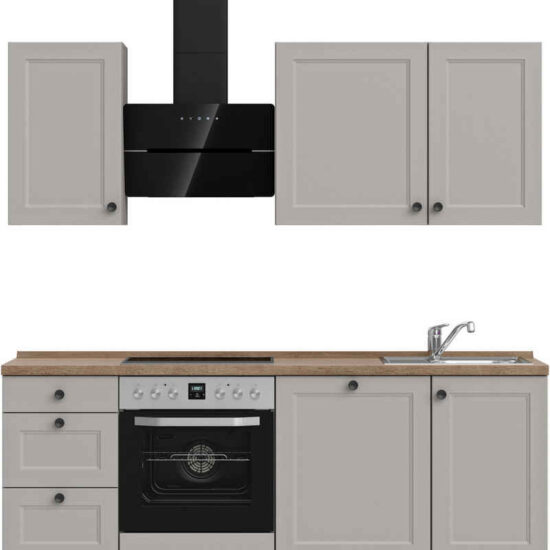 nobilia® Küchenzeile "Cascada II", NEU: individuell anpassbar mit gratis Profi-Beratung, vormontiert, Breite 210 cm, Ausrichtung wählbar, wahlw. mit E-Geräten – Image 1