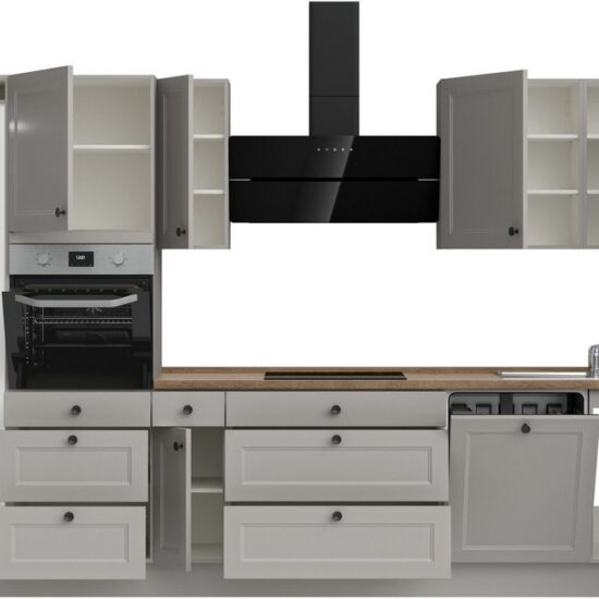 nobilia® Küchenzeile "Cascada II", NEU: individuell anpassbar mit gratis Profi-Beratung, vormontiert, Breite 360 cm, Ausrichtung wählbar, wahlw. mit E-Geräten – Image 3