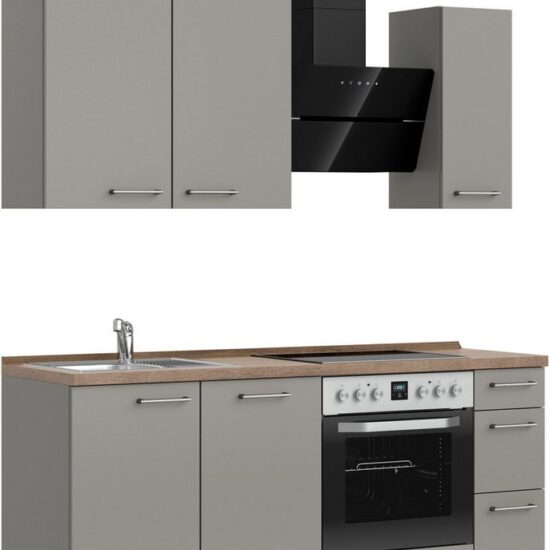 nobilia® Küchenzeile "Laser II", NEU: individuell anpassbar mit gratis Profi-Beratung, vormontiert, 180 cm breit, optional mit verschiedenen E‑Geräte-Sets – Image 3