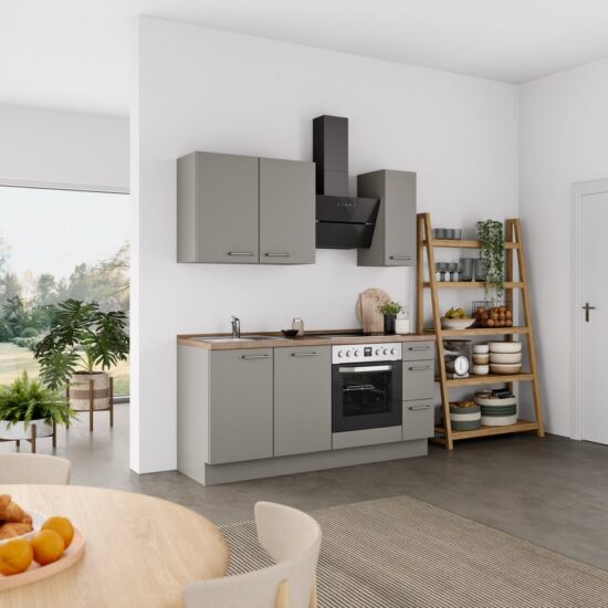 nobilia® Küchenzeile "Laser II", NEU: individuell anpassbar mit gratis Profi-Beratung, vormontiert, 180 cm breit, optional mit verschiedenen E‑Geräte-Sets – Image 6