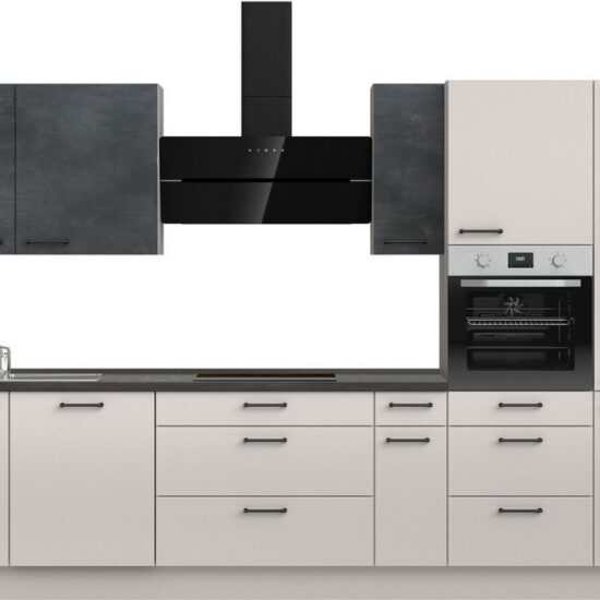nobilia® Küchenzeile "MIAMI", NEU: individuell anpassbar mit gratis Profi-Beratung, vormontiert, Breite 360 cm, Ausrichtung wählbar, wahlw. mit E-Geräten – Image 1