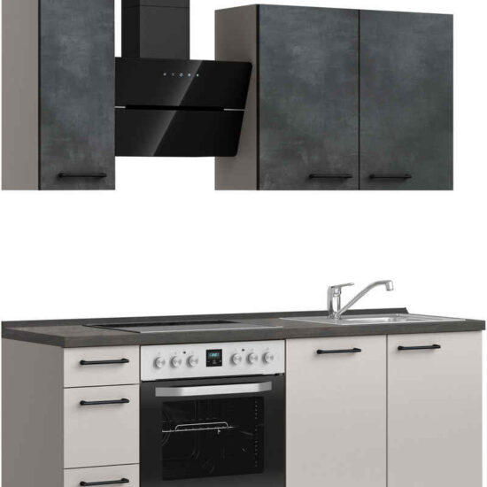 nobilia® Küchenzeile "MIAMI", NEU: individuell anpassbar mit gratis Profi-Beratung, vormontiert, Breite 180 cm, Ausrichtung wählbar, wahlw. mit E-Geräten – Image 1