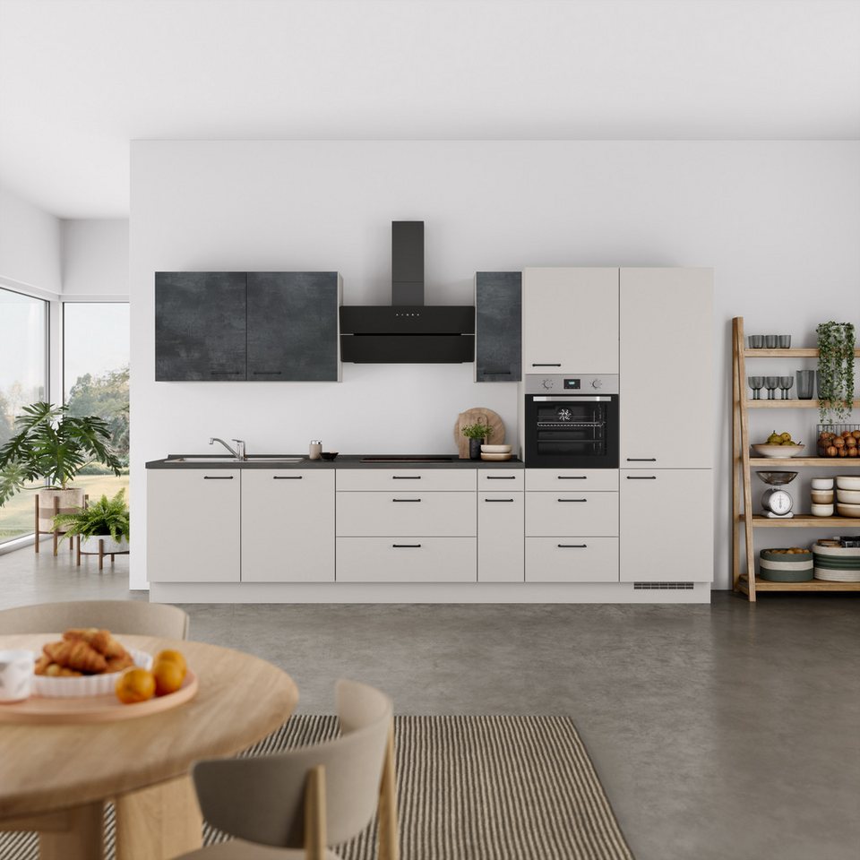 nobilia® Küchenzeile "MIAMI", NEU: individuell anpassbar mit gratis Profi-Beratung, vormontiert, Breite 360 cm, Ausrichtung wählbar, wahlw. mit E-Geräten – Image 2