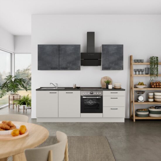 nobilia® Küchenzeile "MIAMI", NEU: individuell anpassbar mit gratis Profi-Beratung, vormontiert, Breite 240 cm, Ausrichtung wählbar, wahlw. mit E-Geräten – Image 2