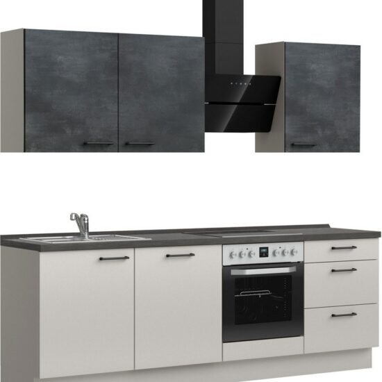 nobilia® Küchenzeile "MIAMI", NEU: individuell anpassbar mit gratis Profi-Beratung, vormontiert, Breite 240 cm, Ausrichtung wählbar, wahlw. mit E-Geräten – Image 3