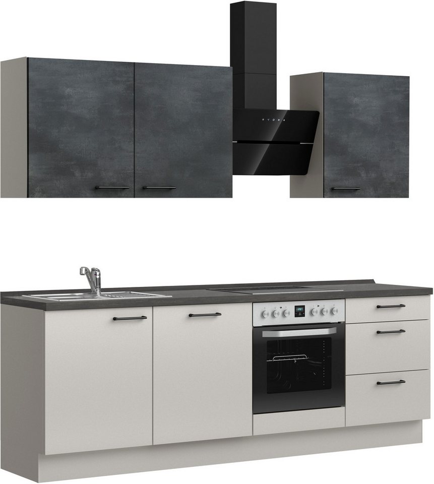nobilia® Küchenzeile "MIAMI", NEU: individuell anpassbar mit gratis Profi-Beratung, vormontiert, Breite 240 cm, Ausrichtung wählbar, wahlw. mit E-Geräten – Image 3