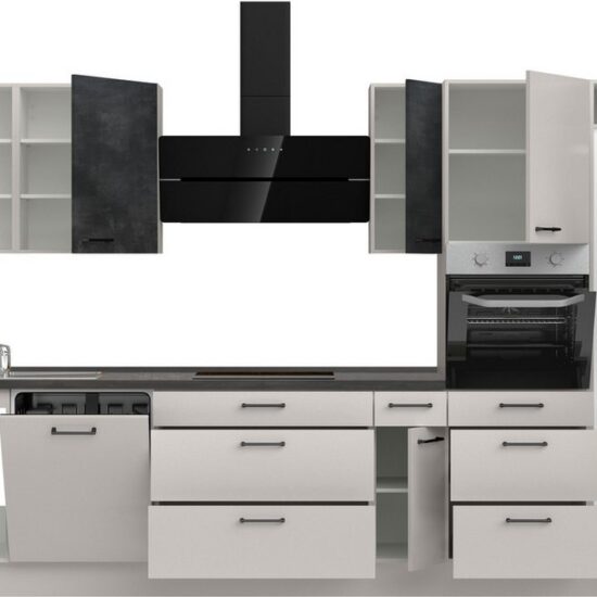 nobilia® Küchenzeile "MIAMI", NEU: individuell anpassbar mit gratis Profi-Beratung, vormontiert, Breite 360 cm, Ausrichtung wählbar, wahlw. mit E-Geräten – Image 4