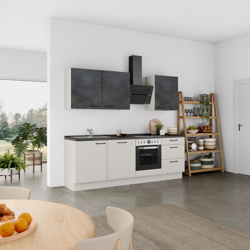 nobilia® Küchenzeile "MIAMI", NEU: individuell anpassbar mit gratis Profi-Beratung, vormontiert, Breite 240 cm, Ausrichtung wählbar, wahlw. mit E-Geräten – Image 4