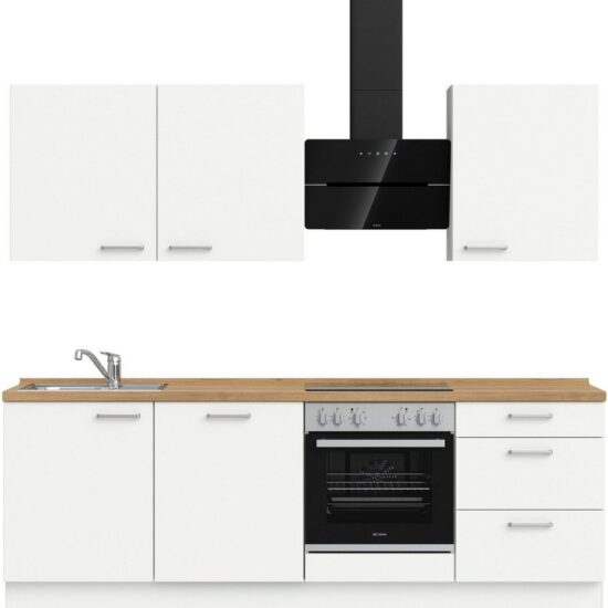 nobilia® Küchenzeile "Touch II", NEU: individuell anpassbar mit gratis Profi-Beratung, vormontiert, Breite 240 cm, Ausrichtung wählbar, wahlw. mit E-Geräten – Image 1