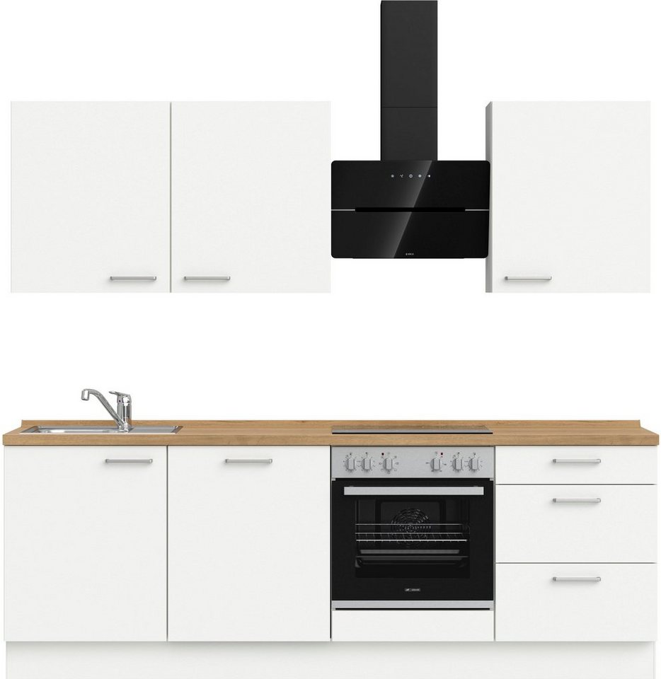 nobilia® Küchenzeile "Touch II", NEU: individuell anpassbar mit gratis Profi-Beratung, vormontiert, Breite 240 cm, Ausrichtung wählbar, wahlw. mit E-Geräten – Image 1