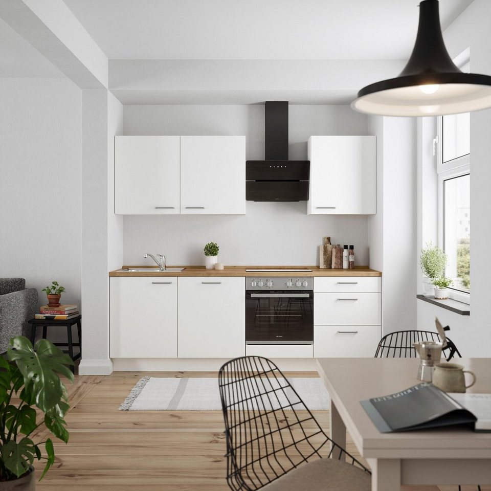 nobilia® Küchenzeile "Touch II", NEU: individuell anpassbar mit gratis Profi-Beratung, vormontiert, Breite 240 cm, Ausrichtung wählbar, wahlw. mit E-Geräten – Image 2