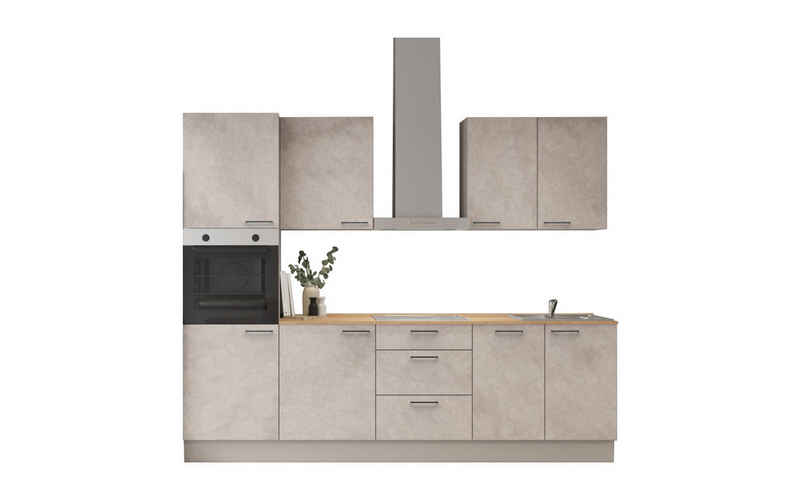 nobilia® Küchenzeile Norr, individuell anpassbar, gratis Küchenplanung mit Profis, (Breite 270 cm), vormontiert, wahlw. mit E-Geräten, inkl. Lieferung – Image 1