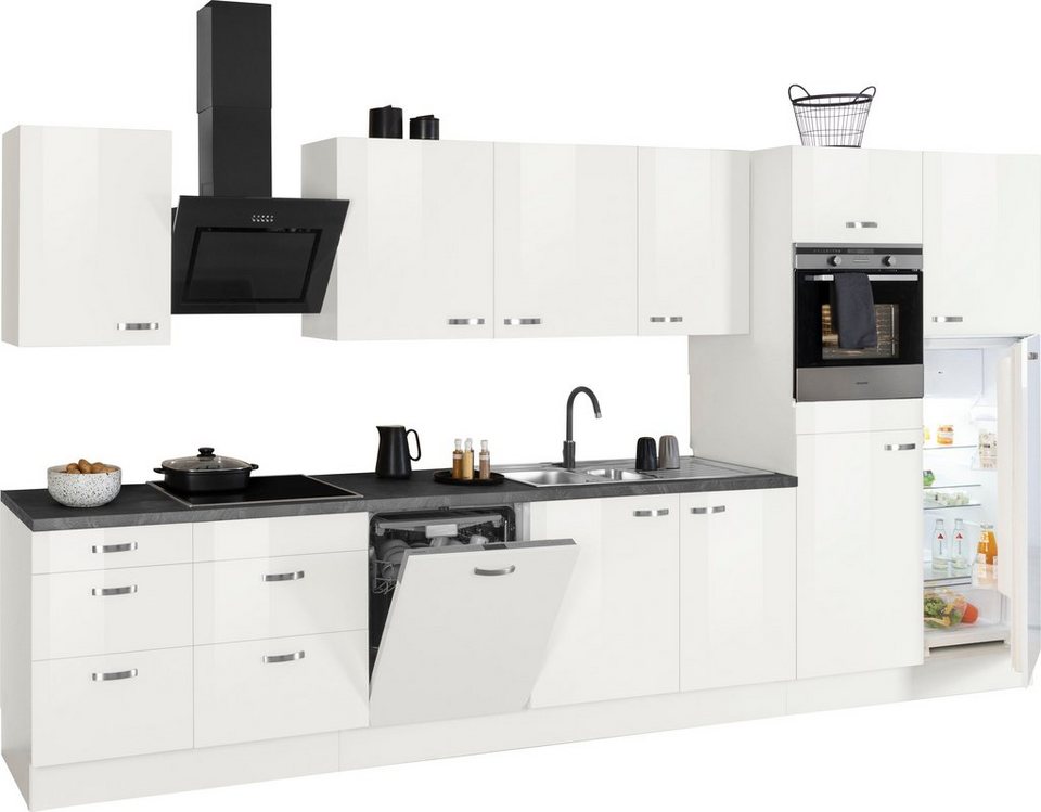 OPTIFIT Küchenzeile Cara mit Hanseatic E-Geräten, Breite 400 cm, Induktionskochfeld, Soft-Close-Funktion, Vollauszüge – Image 2