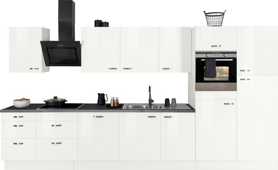 OPTIFIT Küchenzeile Cara mit Hanseatic E-Geräten, Breite 400 cm, Induktionskochfeld, Soft-Close-Funktion, Vollauszüge – Image 3