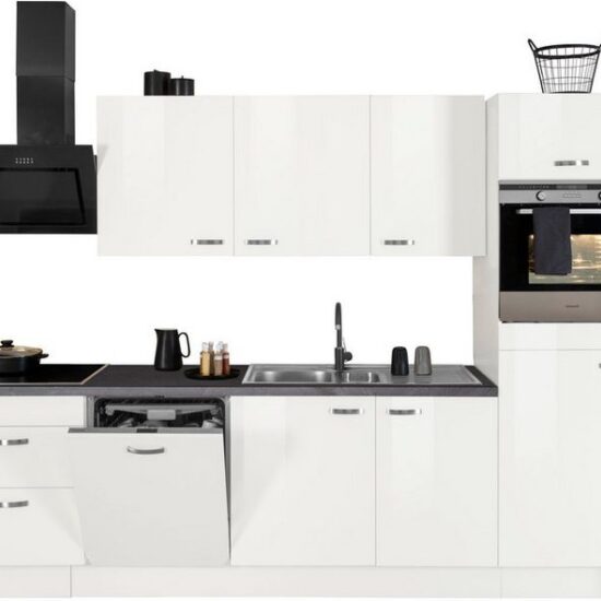 OPTIFIT Küchenzeile Cara mit Hanseatic E-Geräten, Breite 400 cm, Induktionskochfeld, Soft-Close-Funktion, Vollauszüge – Image 4