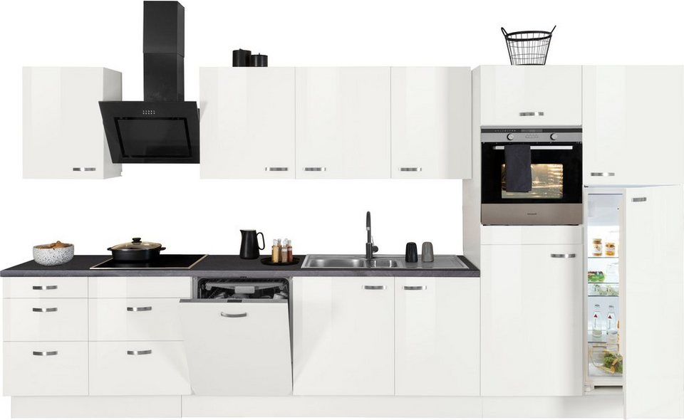 OPTIFIT Küchenzeile Cara mit Hanseatic E-Geräten, Breite 400 cm, Induktionskochfeld, Soft-Close-Funktion, Vollauszüge – Image 4