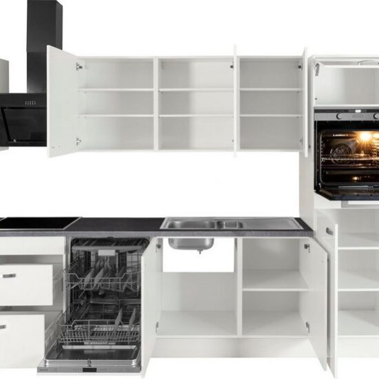 OPTIFIT Küchenzeile Cara mit Hanseatic E-Geräten, Breite 400 cm, Induktionskochfeld, Soft-Close-Funktion, Vollauszüge – Image 5