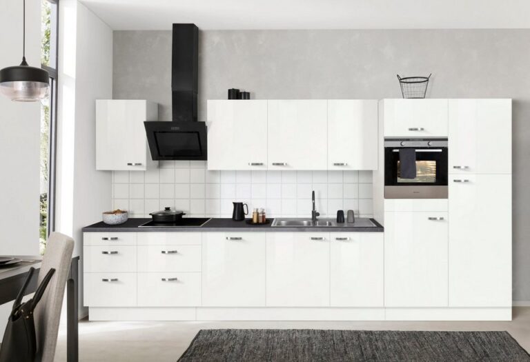 OPTIFIT Küchenzeile Cara mit Hanseatic E-Geräten, Breite 400 cm, Induktionskochfeld, Soft-Close-Funktion, Vollauszüge