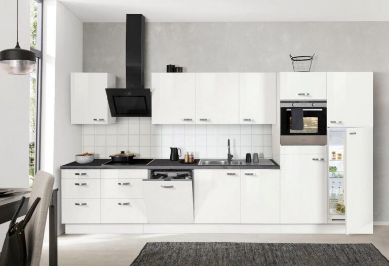 OPTIFIT Küchenzeile Cara mit Hanseatic E-Geräten, Breite 400 cm, Induktionskochfeld, Soft-Close-Funktion, Vollauszüge