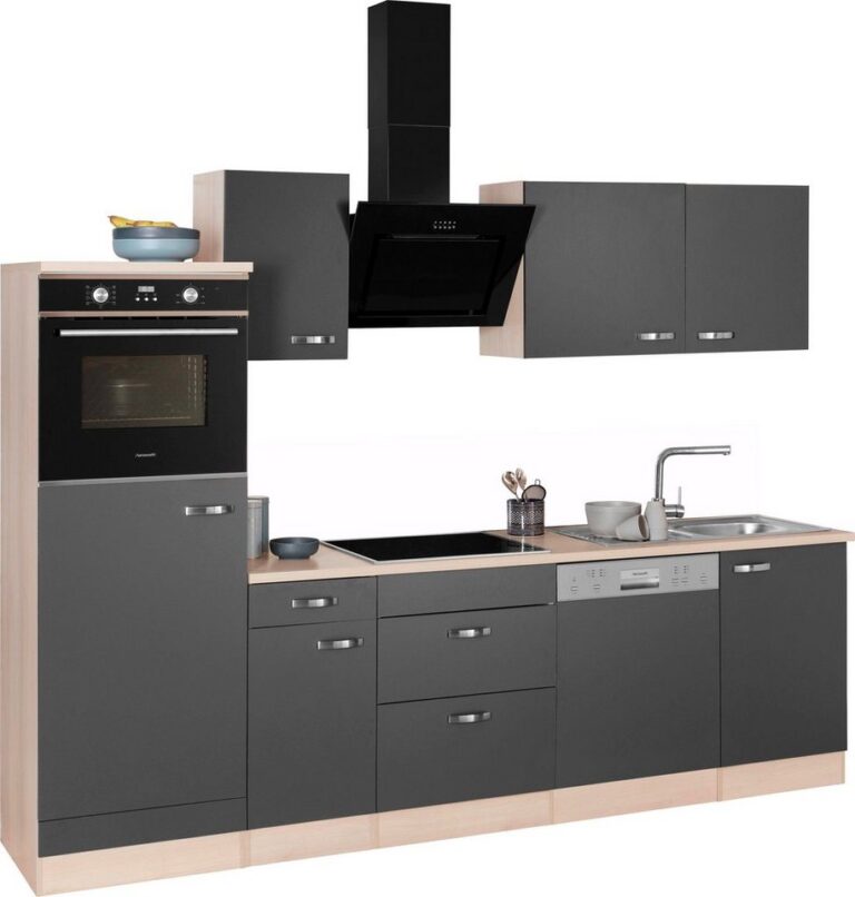 OPTIFIT Küchenzeile Faro mit Hanseatic E-Geräten, Breite 270 cm, Türanschlag wechselbar