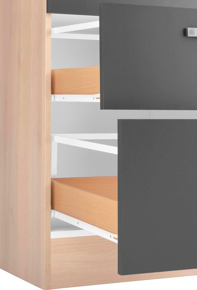 OPTIFIT Küchenzeile Faro mit Hanseatic E-Geräten, Breite 270 cm, Türanschlag wechselbar