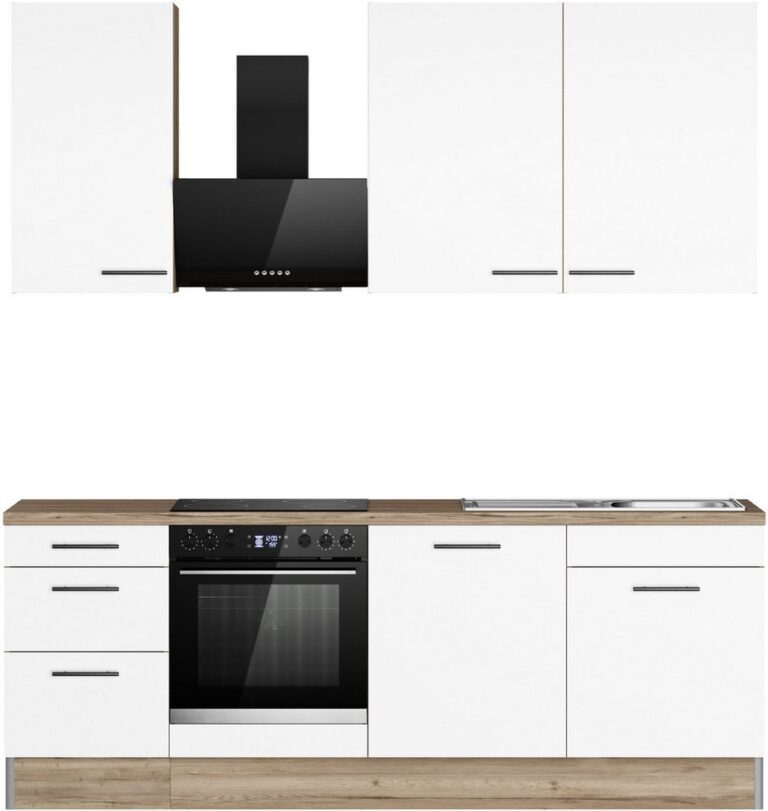 OPTIFIT Küchenzeile Fiona, Breite 230 cm, mit Hanseatic-E-Geräten in Premium oder Basic