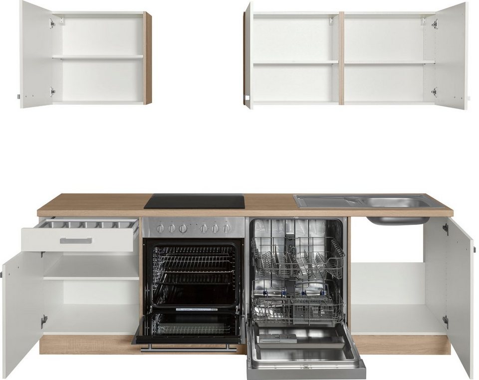 OPTIFIT Küchenzeile Leer Breite 240 cm, mit Hanseatic E-Geräten, inkl. Geschirrspüler – Image 6