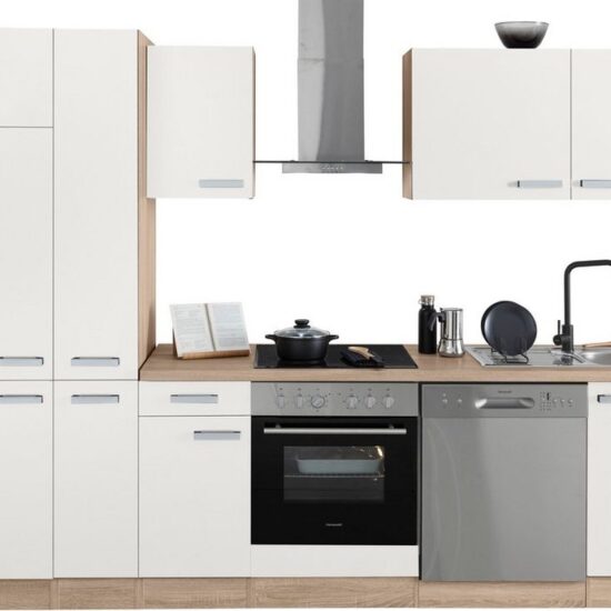 OPTIFIT Küchenzeile Leer Breite 300 cm, mit Hanseatic E-Geräten, inkl. Kühlschrank – Image 1