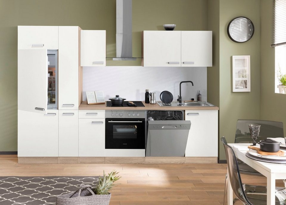 OPTIFIT Küchenzeile Leer Breite 300 cm, mit Hanseatic E-Geräten, inkl. Kühlschrank – Image 2
