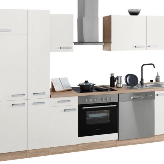 OPTIFIT Küchenzeile Leer Breite 300 cm, mit Hanseatic E-Geräten, inkl. Kühlschrank – Image 4