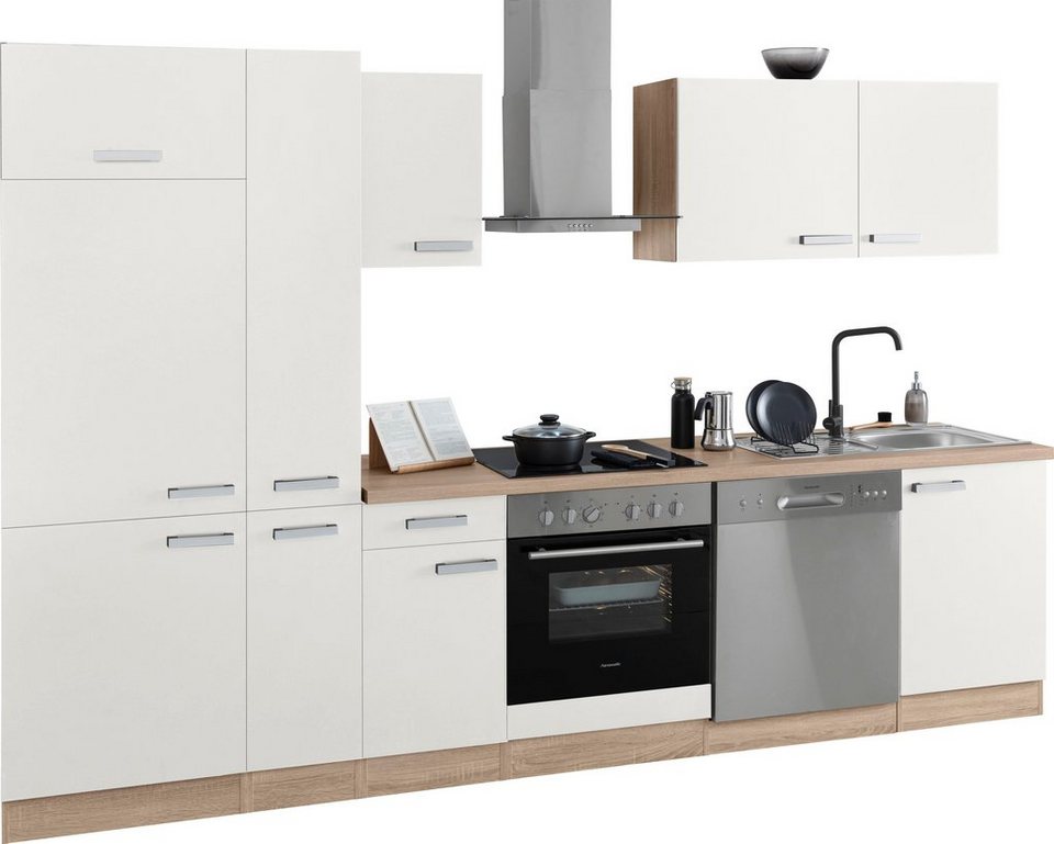 OPTIFIT Küchenzeile Leer Breite 300 cm, mit Hanseatic E-Geräten, inkl. Kühlschrank – Image 4