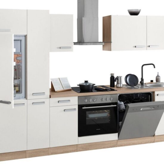 OPTIFIT Küchenzeile Leer Breite 300 cm, mit Hanseatic E-Geräten, inkl. Kühlschrank – Image 5