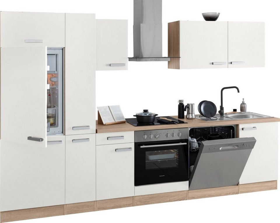OPTIFIT Küchenzeile Leer Breite 300 cm, mit Hanseatic E-Geräten, inkl. Kühlschrank – Image 5