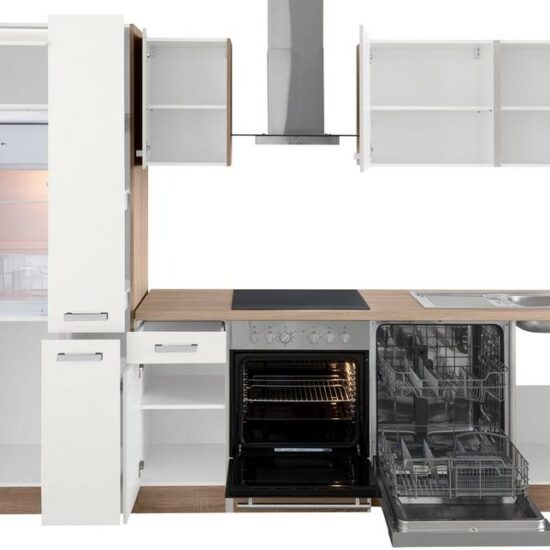 OPTIFIT Küchenzeile Leer Breite 300 cm, mit Hanseatic E-Geräten, inkl. Kühlschrank – Image 6