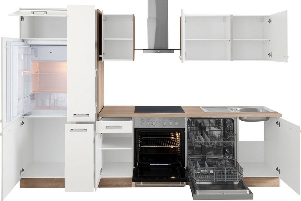OPTIFIT Küchenzeile Leer Breite 300 cm, mit Hanseatic E-Geräten, inkl. Kühlschrank – Image 6