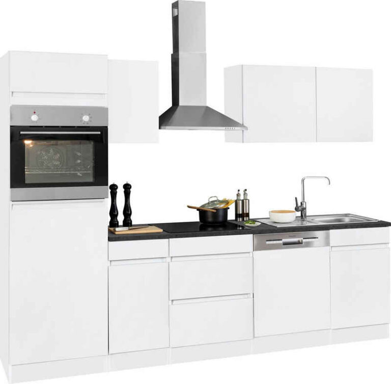 OPTIFIT Küchenzeile Roth, Stellmaße 210x175 cm,wahlweise mit E-Geräten, Push-to-Open-Funktion