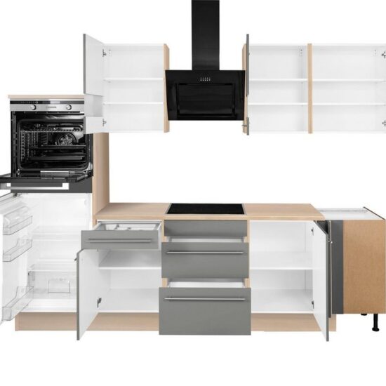 OPTIFIT Winkelküche Bern mit Hanseatic-E-Geräten, Stellbreite 285x175 cm, mit Induktionskochfeld, Soft-Close – Image 3